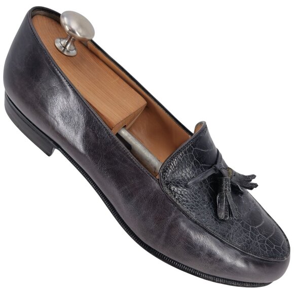 Vintage Salvatore Ferragamo Exotic Ostrich Leg Tassel Dress Loafer Men 9EE Italy main image 11